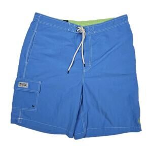 Polo Ralph Lauren Board Shorts Men's Large Bright Blue Mesh Lined Swimming